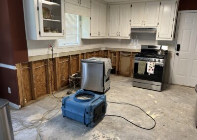 kitchen drying removal of cabinets