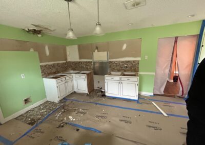 kitchen removal of damage areas