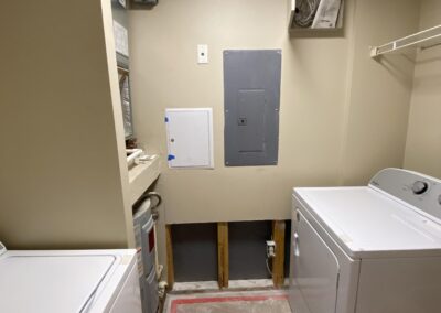 removal of damage wall laundry